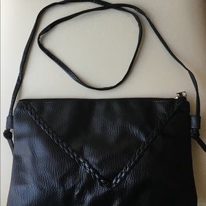 Black Cross Body Bag with Braid Detail (LaLa)